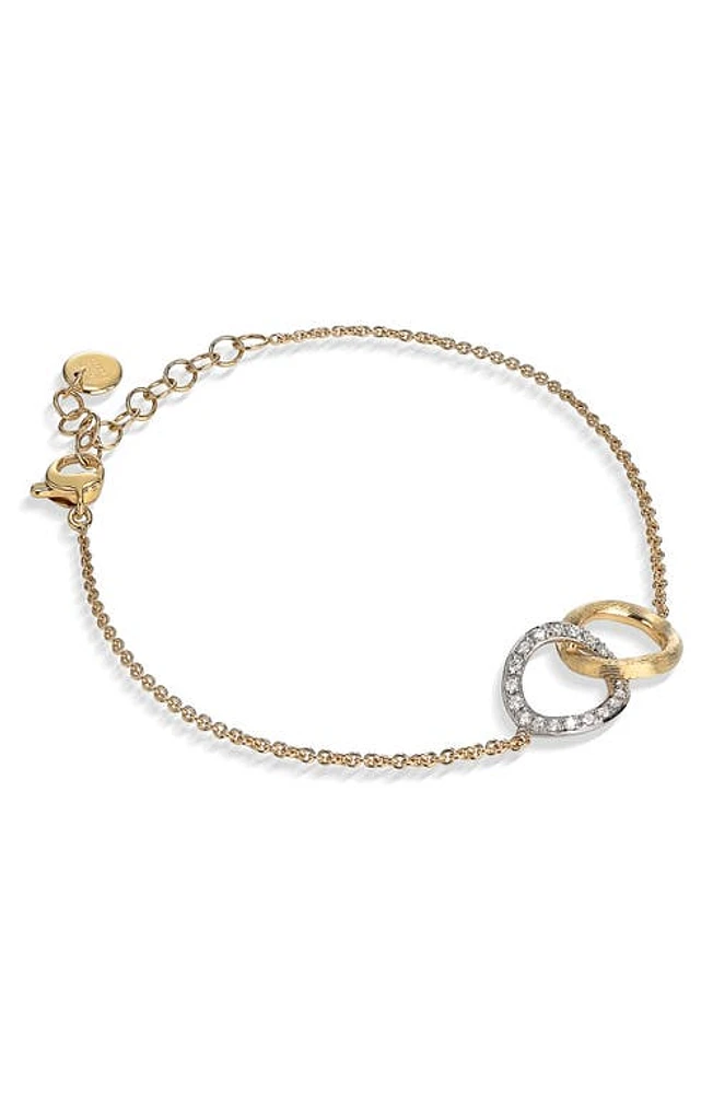 Marco Bicego Delicati 18K Yellow & White Gold Diamond Link Bracelet in Yellow Gold at Nordstrom, Size 6