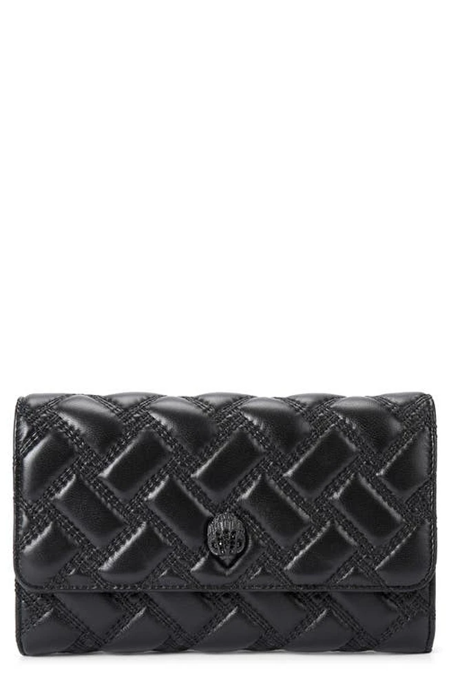 Kurt Geiger London Kensington Quilted Leather Wallet on a Chain in Black at Nordstrom