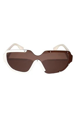 Fifth & Ninth Jolie 71mm Oversize Polarized Square Sunglasses in /Brown at Nordstrom