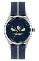 adidas Code Four Nylon Strap Watch, 42mm in Blue at Nordstrom, Size 42 Mm