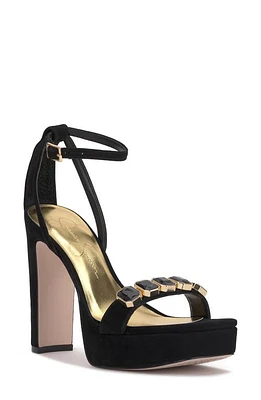 Jessica Simpson Callirah Ankle Strap Platform Sandal Black at Nordstrom,