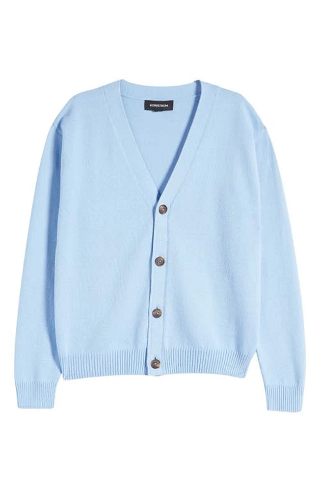 Nordstrom Kids' Cotton Blend Cardigan Blue Frozen at Nordstrom,