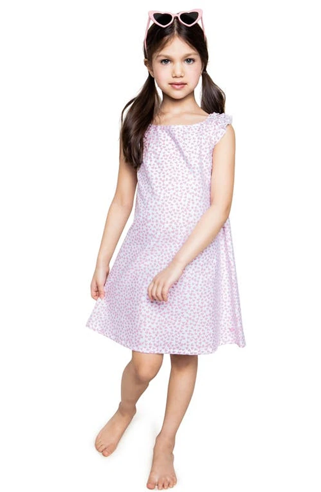 Petite Plume Kids' Sweethearts Amelie Nightgown Pink at Nordstrom,