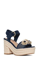 NYDJ Houston Platform Sandal Indigo at Nordstrom,