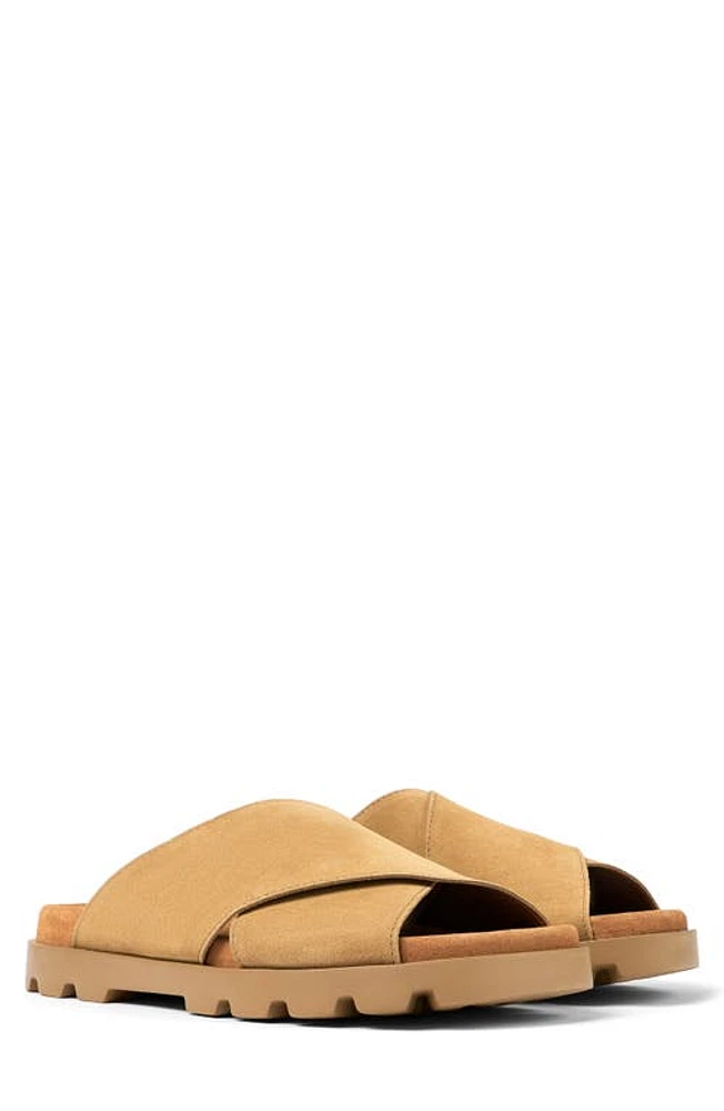 Camper Brutus Slide Sandal in Medium Brown at Nordstrom, Size 42