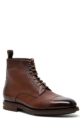 Santoni Ergin Lace-Up Cap Toe Boot Brown-M40 at Nordstrom,