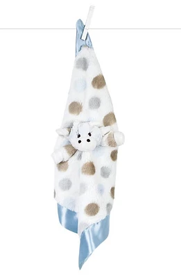 Little Giraffe Luxe Dot Plush Giraffe Lovey Blanket in Blue at Nordstrom