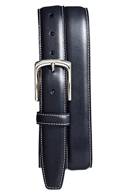 Torino Burnished Leather Belt Navy at Nordstrom,