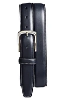 Torino Burnished Leather Belt Navy at Nordstrom,