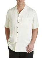 Oak Hill by DXL Solid Camp Shirt White at Nordstrom,