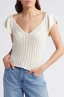 Treasure & Bond Open Stitch Linen Blend Sweater at Nordstrom,