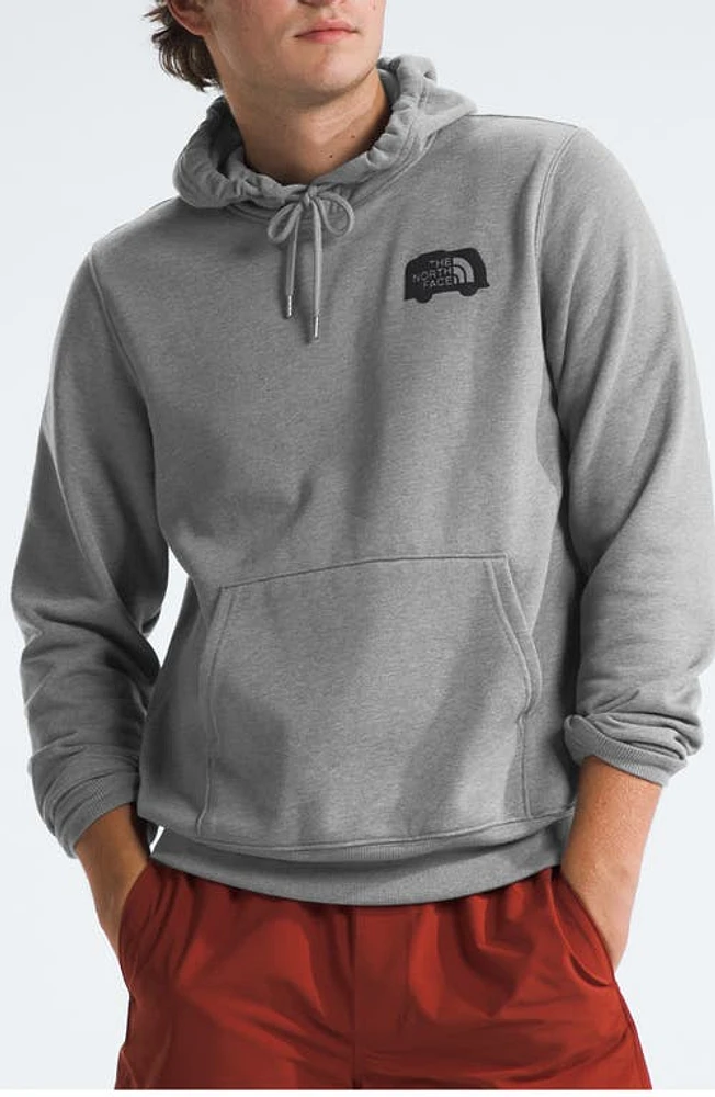 The North Face Proud Fleece Hoodie Tnf Med Grey Heather/Black at Nordstrom,