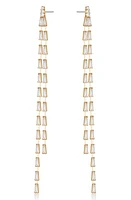 Ettika Cubic Zirconia Linear Drop Earrings in Gold at Nordstrom