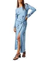 Free People Love & Be Loved Floral Long Sleeve Maxi Dress Blue Navy Combo at Nordstrom,