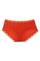 Uwila Warrior Soft Silk Lace Trim Briefs Spicy Orange at Nordstrom,