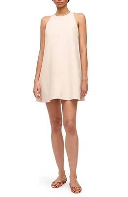 STAUD Serafina Linen Shift Minidress Natural at Nordstrom,