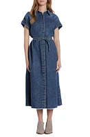 Wash Lab Denim Weekend Belted Shirtdress Blue at Nordstrom,