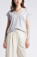 Nordstrom Sleeveless V-Neck Cotton T-Shirt at Nordstrom,