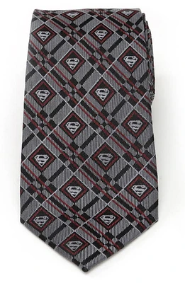 Cufflinks, Inc. DC Comics Superman Geometric Gray Silk Tie in Silver at Nordstrom