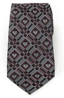 Cufflinks, Inc. DC Comics Superman Geometric Gray Silk Tie in Silver at Nordstrom