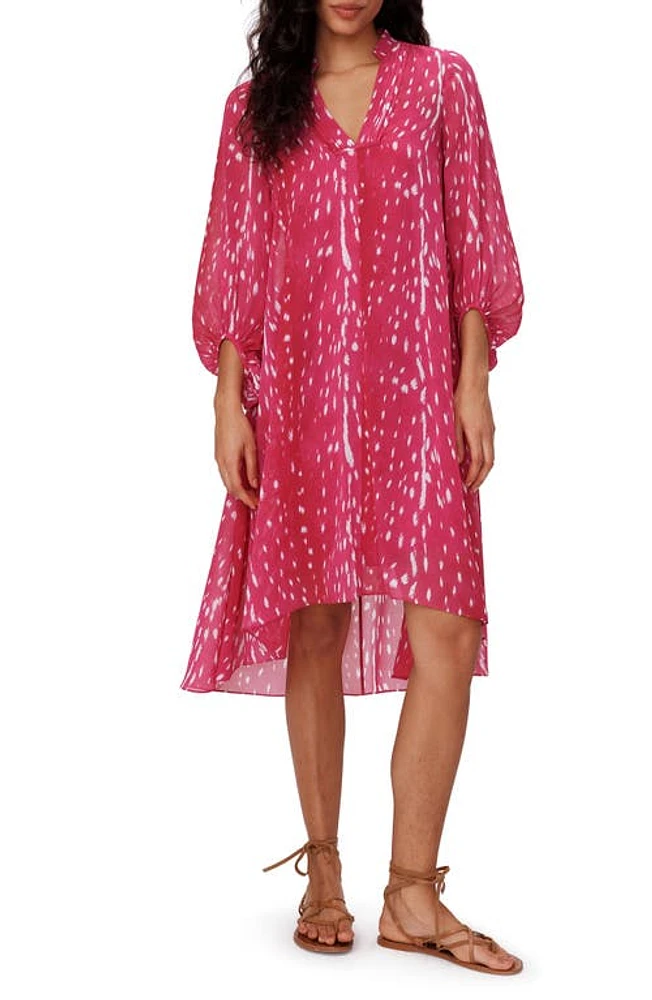 Diane von Furstenberg Ileana Print Shift Dress Fawn Sangria at Nordstrom,