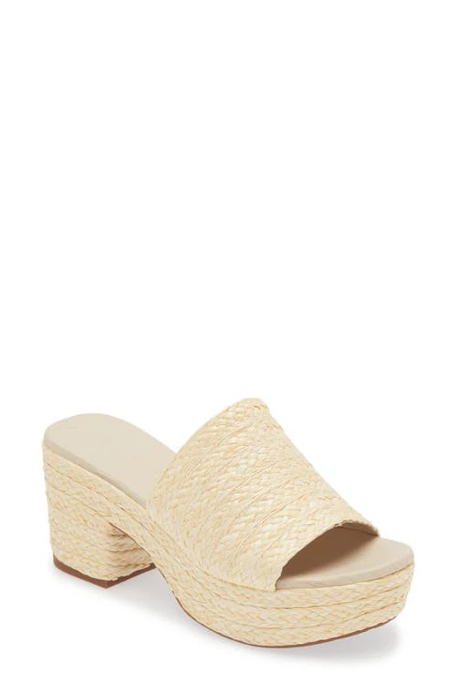 Chocolat Blu Raffia Platform Slide Sandal at Nordstrom,