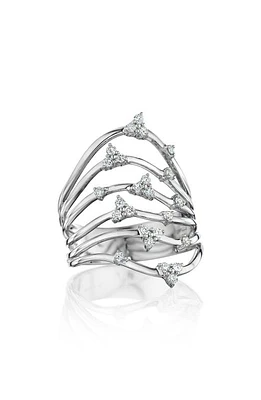 Hueb Luminus Stacked Diamond Ring in White Gold at Nordstrom, Size 7