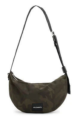 AllSaints Koy Recycled Nylon Crossbody Bag in Dark Camo Green at Nordstrom