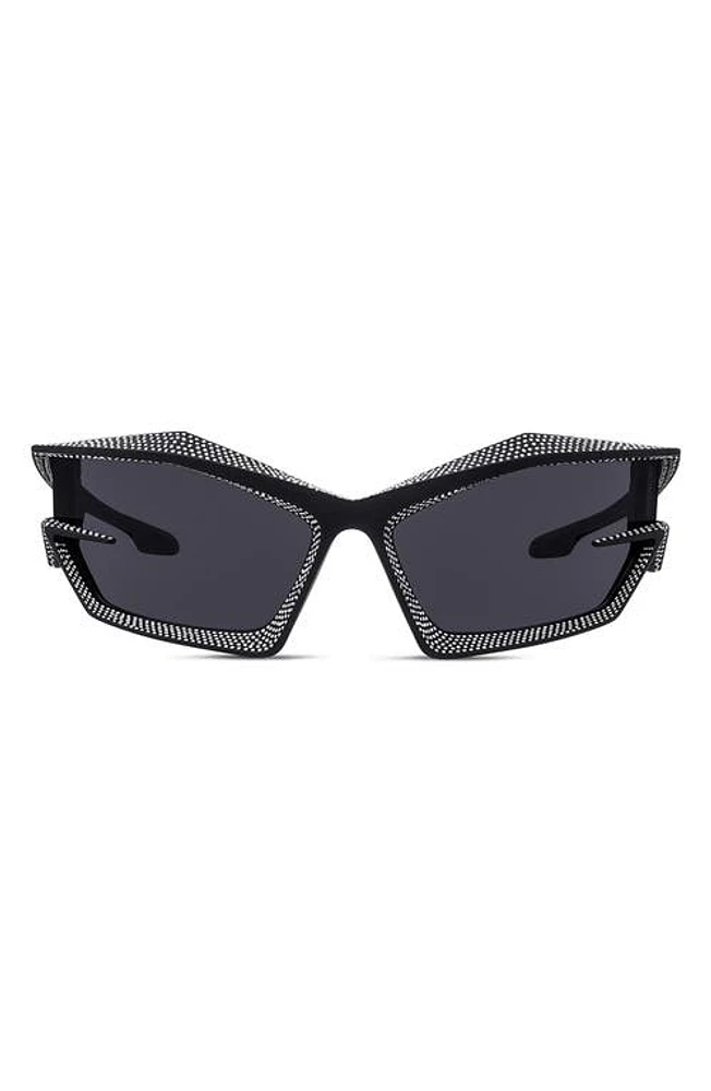 Givenchy 69mm Geometric Sunglasses in Matte Black /Silver Flash at Nordstrom