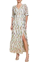 CIEBON Whitney Metalllic Print Wrap Dress at Nordstrom,