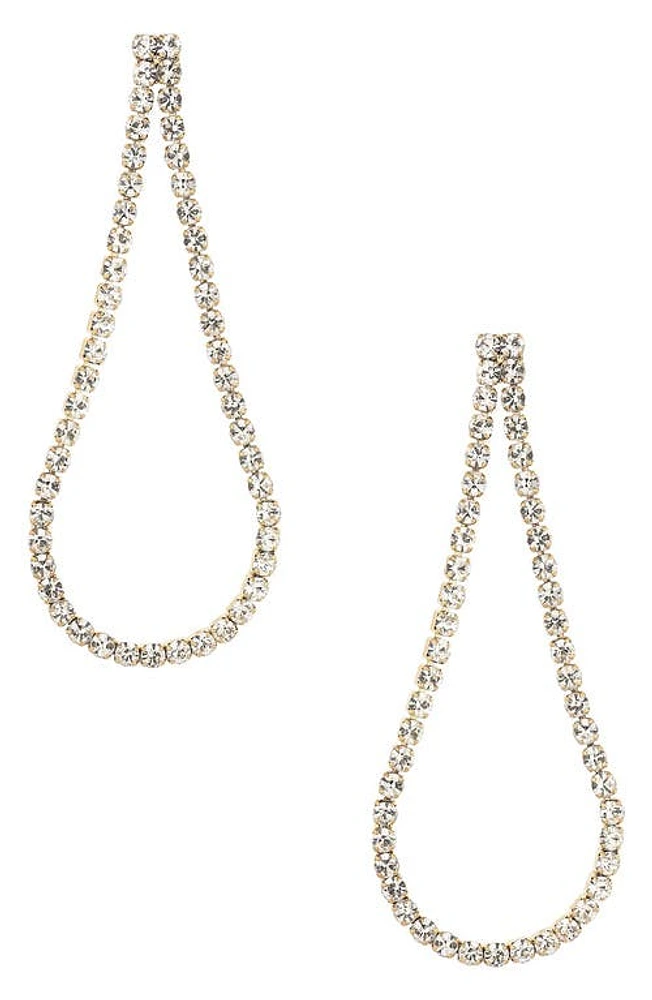 Ettika Crystal Teardrop Frontal Earrings in Gold at Nordstrom