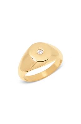 Brook and York Cecilia Signet Ring in Gold at Nordstrom