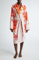 Versace La Vacanza Cotton Terry Cloth Robe 5Pb50-Dusty Rose Coral Bone at Nordstrom,