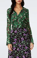 Diane von Furstenberg Mackenzie Long Sleeve Mesh Top at Nordstrom,