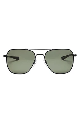 Electric Rodeo 55mm Polarized Aviator Sunglasses in Matte Black/Grey Polar at Nordstrom