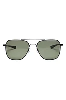 Electric Rodeo 55mm Polarized Aviator Sunglasses in Matte Black/Grey Polar at Nordstrom