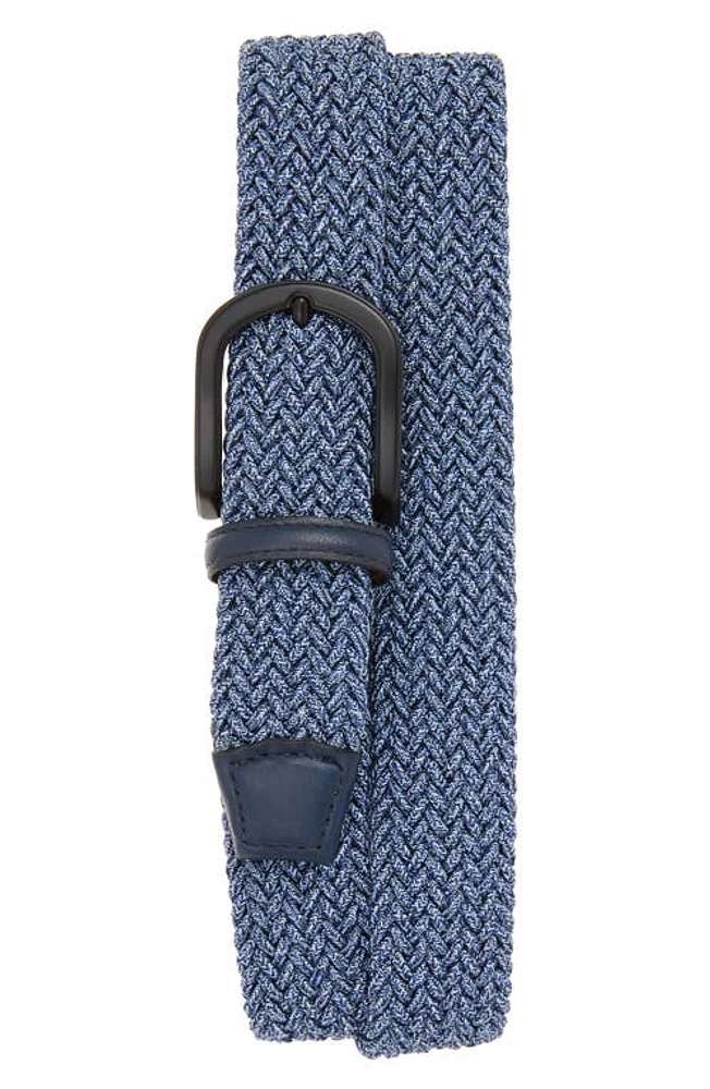 Torino Braided Mélange Belts Navy at Nordstrom,