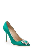 Manolo Blahnik Hangisi Crystal Buckle Pump at Nordstrom