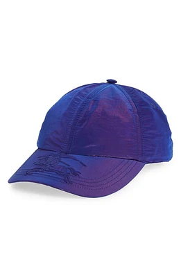 burberry Equestrian Knight Design Iridescent Adjustable Baseball Cap Electric Violet at Nordstrom,