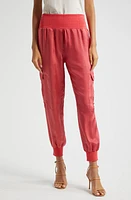 Cinq à Sept Giles Cupro Crop Cargo Joggers at Nordstrom,