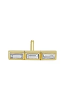 Zoë Chicco Single Baguette Diamond Bar Stud Earring in 14K Gold at Nordstrom