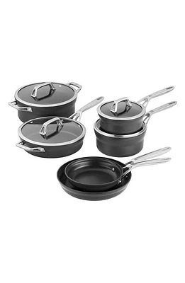 ZWILLING Motion 10-Piece Hard Anodized Nonstick Cookware Set in Matte Black at Nordstrom