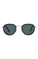 AIRE Cygnus 46mm Round Sunglasses in Black /Gold at Nordstrom