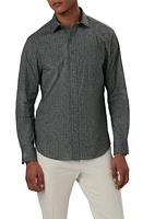 Bugatchi Axel Shaped Fit Mosaic Print Stretch Cotton Button-Up Shirt Khaki at Nordstrom,