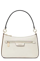 Kate Spade New York hudson pebbled leather medium shoulder bag in Parchment Multi at Nordstrom