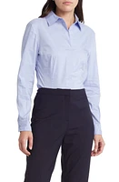 BOSS Bashinah Cotton Blend Blouse Chambray Blue at Nordstrom,