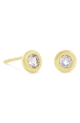 Kendra Scott Aliya White Topaz 18K Gold Vermeil Stud Earrings in Gold Vermiel/White Topaz at Nordstrom