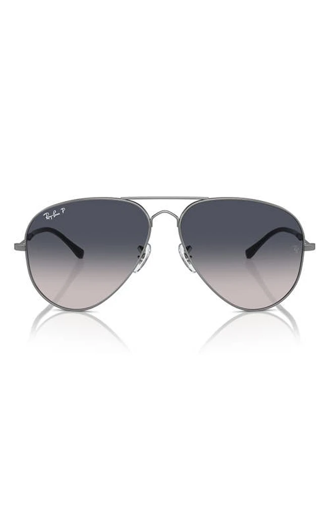 Ray-Ban Old Aviator 58mm Polarized Sunglasses in Gunmetal at Nordstrom