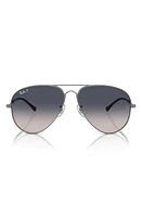 Ray-Ban Old Aviator 58mm Polarized Sunglasses in Gunmetal at Nordstrom