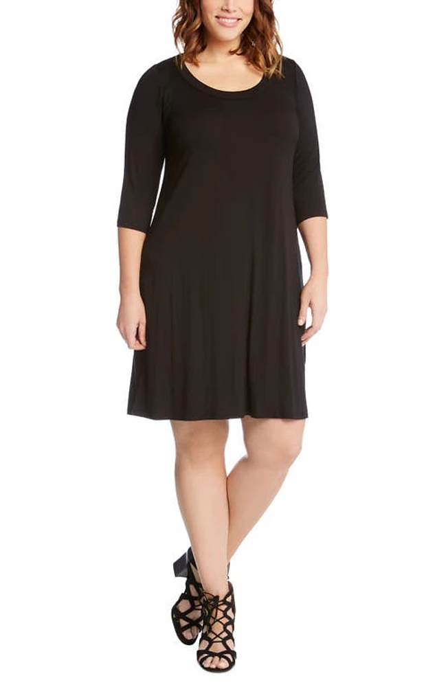 Karen Kane Scoop Neck Jersey Dress Black at Nordstrom,